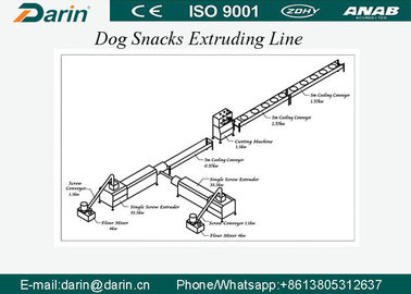 Gli spuntini materiali/animale domestico del cane SUS304 tratta la macchina dell'espulsore del cibo per cani con il motore di WEG