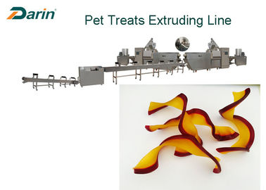 Il colore gemellato ha torto la linea di produzione a macchina degli spuntini del cane della gomma da masticare dell'alimento per animali domestici di forma