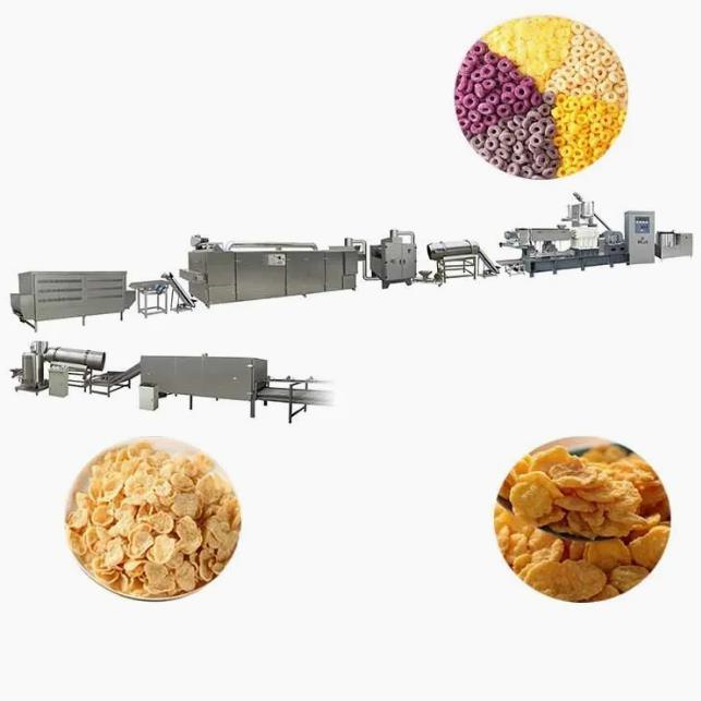La linea di trasformazione dei fiocchi di mais di Kelloggs/riso si sfalda facendo la macchina con una garanzia da 1 anno
