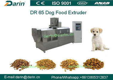 Cibo per cani automatico linea di trasformazione a macchina/asciutta di Extruing dell'acciaio inossidabile DR65 dell'alimento per animali domestici