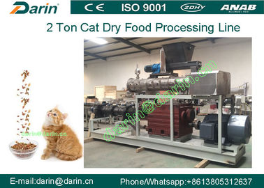 Linea di trasformazione dell'espulsore dell'alimento per animali domestici del gatto del pesce di cane dell'acciaio inossidabile 304