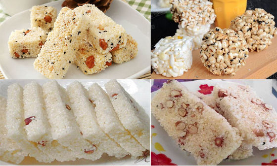 Macchina per la produzione di barrette energetiche con controllo automatico PLC Siemens linea completa