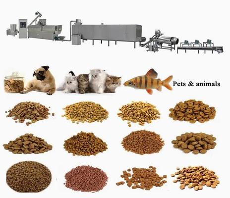 Linea di produzione di alimenti per cani a pellet più sani SUS304 Impianto di trasformazione della macchina di estrussione galleggiante per mangimi per pesci