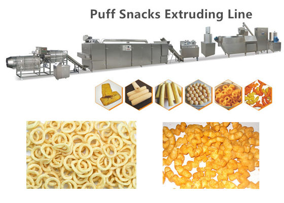 Fabbricazione degli spuntini del soffio del cereale dell'alimento della macchina dello spuntino del soffio di capacità elevata di velocità veloce