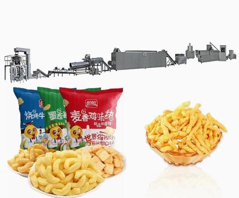 Linea di trasformazione dello spuntino del cereale del soffio con la miscelazione di rivestimento, espellere, modellante