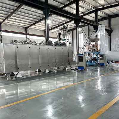 Linea di produzione di alimenti per animali domestici secchi ad alta capacità in acciaio inossidabile con due viti 200kw 1000kg/ora