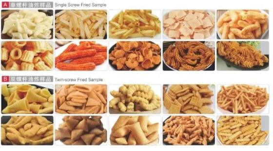 Linea di trattamento croccante della macchina dell'espulsore della soia del pisello dello spuntino della pallina 3D di forme di varietà 2D