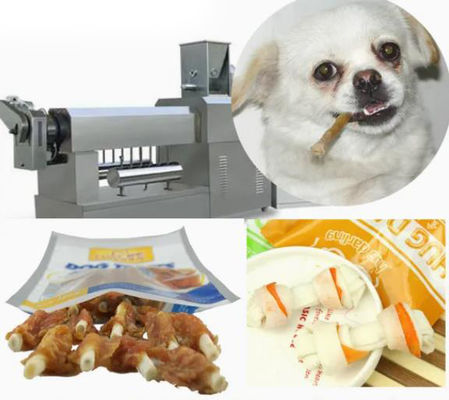 Il cane a macchina a basso rumore della gomma da masticare dell'alimento per animali domestici fa un spuntino la produzione ad alta velocità
