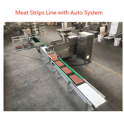 Tipo produzione di attrezzature dell'alimento per animali domestici, linea di trasformazione dell'acciaio 304 di Stanless della striscia della carne
