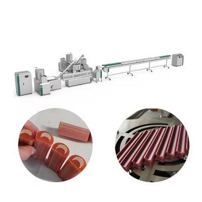 Il CE ha approvato la linea di trasformazione munschy dell'alimento per animali domestici del pellame greggio del bastone di masticazione di colore