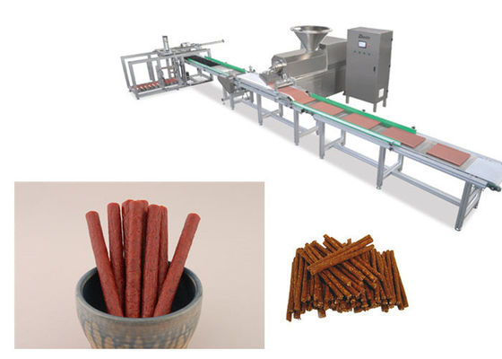 Linea striscia di produzione alimentare dell'animale domestico dell'acciaio inossidabile della carne che si forma con il sistema automatico del vassoio