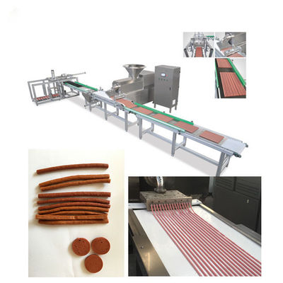 Linea macchina dentaria di produzione alimentare dell'animale domestico della striscia della carne del cane con Tray System automatico