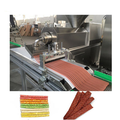 Linea automatica di produzione alimentare dell'animale domestico del sistema del vassoio all'elaborazione della striscia della carne