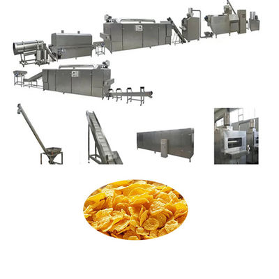 Fiocchi di mais del cereale che fanno la linea di trasformazione touch screen dello spuntino a macchina dello SpA di Siemens