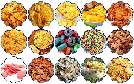 L'alimento automatico dei fiocchi di mais alla rinfusa di capacità elevata che fa la macchina per i cereali fa un spuntino