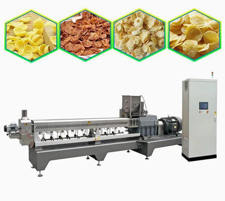 I fiocchi di mais fanno colazione linea di produzione dello spuntino fornita della macchina imballatrice