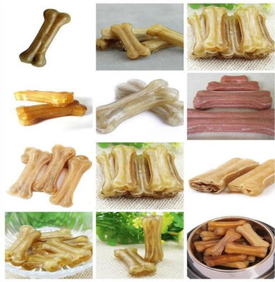 Materiale MK60T Picskin per la linea di produzione di alimenti per animali domestici a base di pelle grezza per cani da masticare