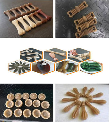 Macchina automatica di masticazioni dell'animale domestico della macchina dell'espulsore dell'alimento per animali domestici dello stampaggio ad iniezione degli spuntini del cane