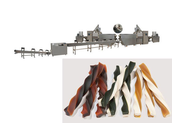 Cibo per cani naturale dei bastoni del manzo che rende a prodotto dentario a macchina degli ossequi la singola linea dell'estrusore a vite