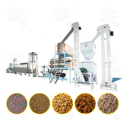 Linea di lavorazione di pellet per mangimi per pesci galleggianti a secco 200kg/H-6000kg/H