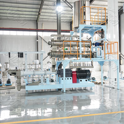 Estrusore continuo e automatico di alimenti per animali domestici con potenza 380V/50Hz e diametro di vite da 70 a 110 mm per mangimi per pesci galleggianti