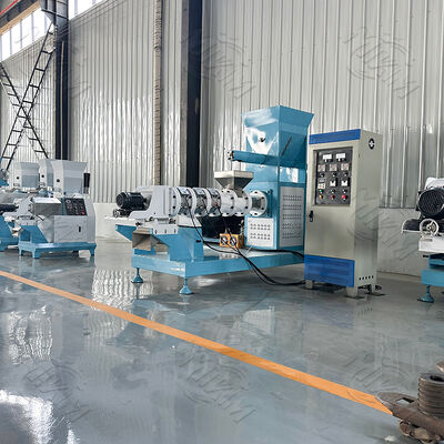 Macchina di estrussione continua e automatica per mangimi per pesci con un diametro di vite da 70 a 110 mm e stampi di varie forme