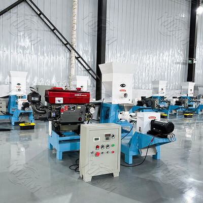 Macchina per pellet di mangime per pesci galleggiante con motore diesel MIKIM, macchine per pellet per mangimi per animali, adatta a tutti gli scenari esterni/senza elettricità, alimentata a diesel per una maggiore affidabilità!