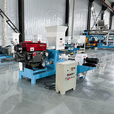 Macchina per pellet di mangime per pesci galleggiante con motore diesel MIKIM, macchine per pellet per mangimi per animali, adatta a tutti gli scenari esterni/senza elettricità, alimentata a diesel per una maggiore affidabilità!