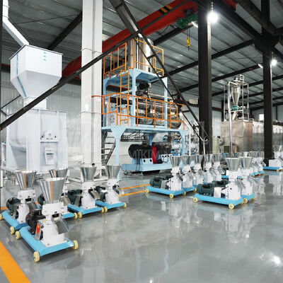 3-5 tonnellate/ora Macchine di produzione di alimenti per pesci acquatici automatiche Extruder Floating Sinking Fish Feed Equipment Plant Line of Production