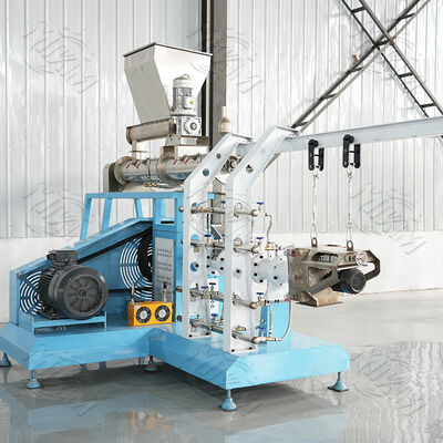 Macchina per estrusori bagnati a doppia vite ad alta capacità, estrusore / espansore a doppia vite per la produzione di mangimi per pesci galleggianti e alimenti per animali domestici