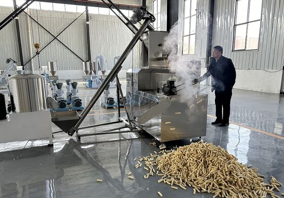 New 500-800kg/h Stainless Steel Twin-Screw Floating Fish Feed Pellet Extruder Machine for Fish Pond Aquatic Feed Processing Self-Cleaning Full Automatic