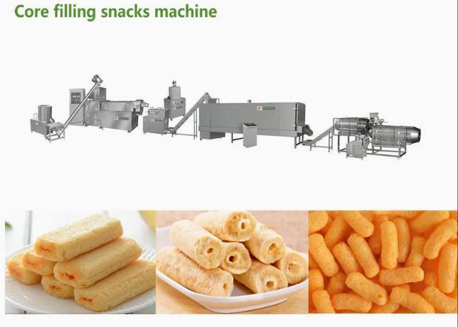 Certificato CE Chips and Snacks Macchine per estrusore di polvere di mais SS304 380v 50hz 400-500kg/h