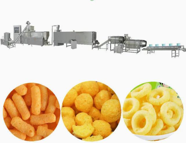 3D Compound Fried Puff Extruder Machine Con Single Screw Extruder Per la lavorazione alimentare