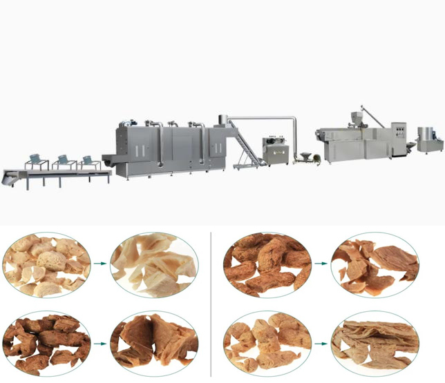 La linea di proteine di soia / Soya Chunks Making Machine Format AutoCAD