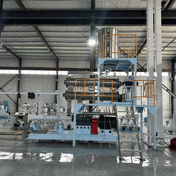Linea di produzione di pellet di pesce per estrusori di alimenti per animali domestici 5300 x 1100 x 2300 mm