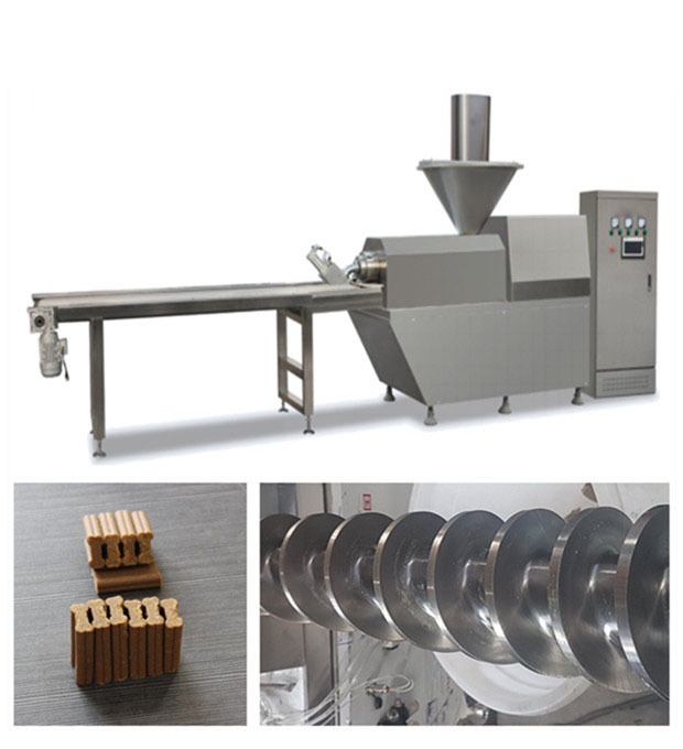 Linea automatica macchina materiale di produzione alimentare dell'animale domestico dello spuntino della carne dell'animale domestico dell'acciaio inossidabile