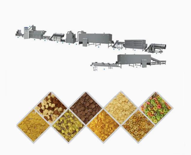 Linea di trasformazione dei fiocchi di mais di capacità elevata con l'estrusore a vite due