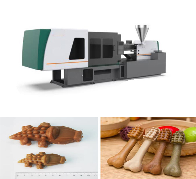 Macchina per dolcetti per cani per la cura dei denti, macchina per stampaggio a iniezione da tavolo 8.9x2.3x2.8m