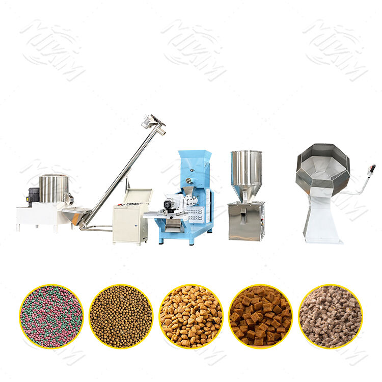 Linea di lavorazione di pellet per mangimi per pesci galleggianti a secco 200kg/H-6000kg/H